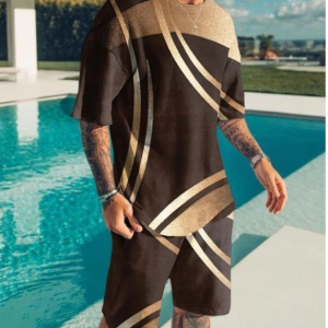 623978a35158bf77bd82579cefb5062e0ed85e6dfaacf5ccf03bb62c5a5318c6.png Suitmens Men's Brown Art Print Shorts Suit