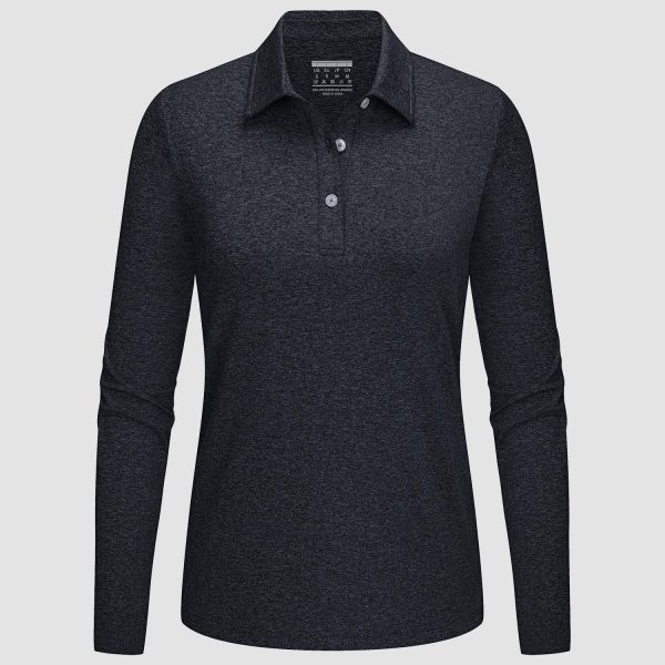 62f183d60ca096b5edaf37c873025de77fd4e12f4c40d9a3494176ef0f422415.jpg Women's Polo Shirts Long Sleeve UPF 50+ Sun Protection Golf Shirts Quick Dry Athletic Workout Collared Shirt