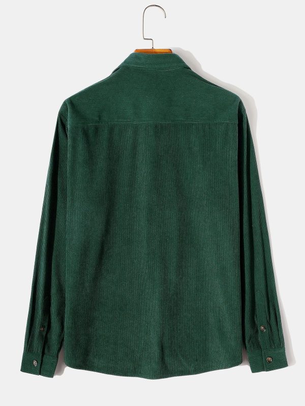 Long Sleeve Button Up Corduroy Shirt