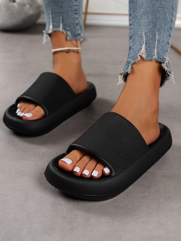 6693269957f882ac80dceb77506eaafd9f93de0658c7d830060f33a5bff5f4bb.jpg Women's Eva Home Slippers, Anti-slip, Water-resistant, Simple, Comfortable, Quiet, Durable, For Outdoor, Dorm, Office, Summer