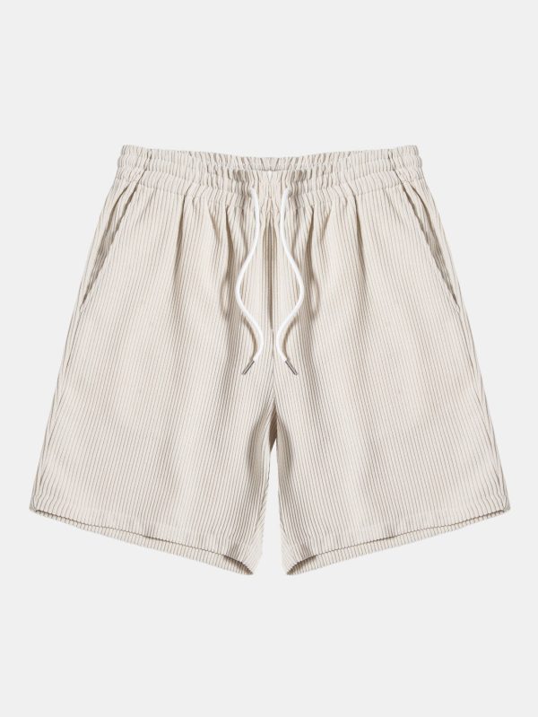 Los Angeles Print Drop Shoulder Oversize T-Shirt & Corduroy Shorts