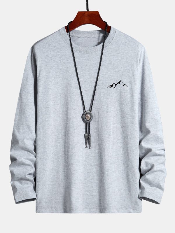 682bc7000f88370c082dd396fba70be5d5f2a387ab07bd428683631a37199361.jpg Long Sleeve Mountain Graphic Print Cotton T-Shirt