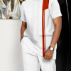 68ff6db96779f28b0365f810471de7ec91a2e57feef677767fe9518617736458.png Suitmens Men's White printed short-sleeved suit 3 colors 156