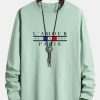 6ab837f1e75ae9a3a63e7be4b6e069c968068af9b330a528bdf2a24c283ea1dd.jpg Long Sleeve Paris Slogan Print Cotton T-Shirt