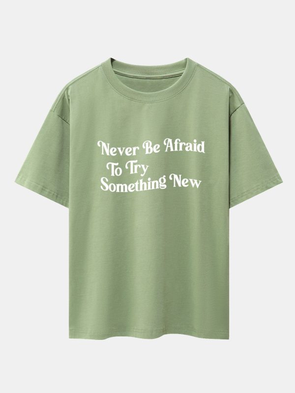 6bd8b4e1cd77088277b98bb0c882e46a207ec41cb157d2385cb946f1e675f260.jpg Slogan Print Drop Shoulder Oversize T-Shirt