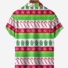 6e37df3c559c2ff90cf8eeadbc352edca2fdd4ef133e00b2861b64854d04d434.jpg Christmas Big Foot Chest Pocket Short Sleeve Casual Shirt