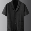 Men's Black Casual Fashion Two Piece Set