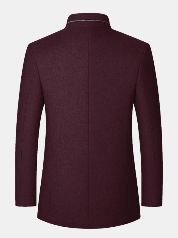 74b7f2e0fe12f3a4217d3bb6b5fb10b8d636dee7fbfdebeb1e5e8c1cd03be756.jpg Stand Collar Wool Blended Blazer