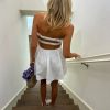 7532d42bb00e75416b99ada4e3ce61ce9ddb0391c4e7a3776e28cfaacc5168a4.jpg Ruffle Plain Off-Shoulder Mini Dress