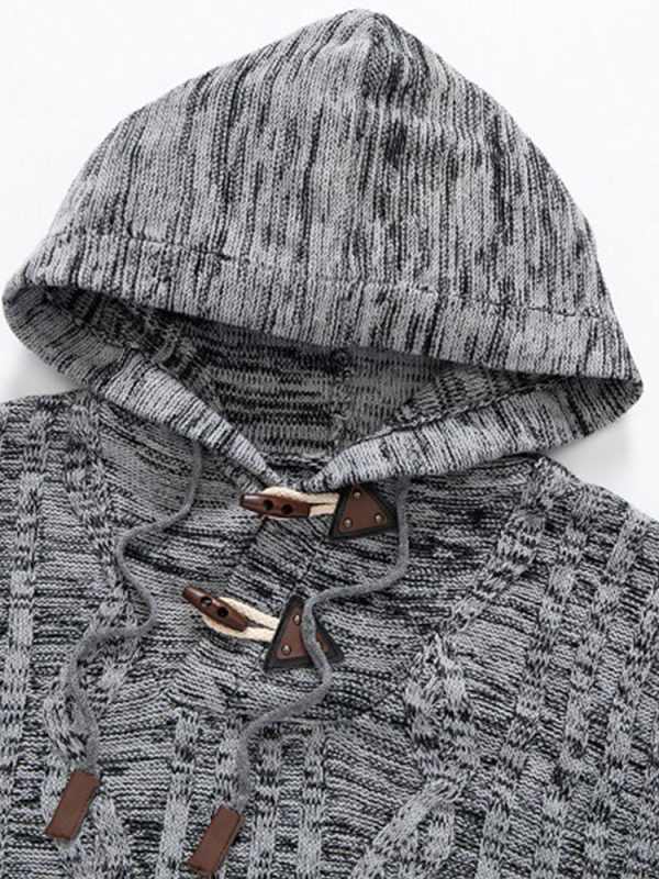 Horn Button Hooded Sweater