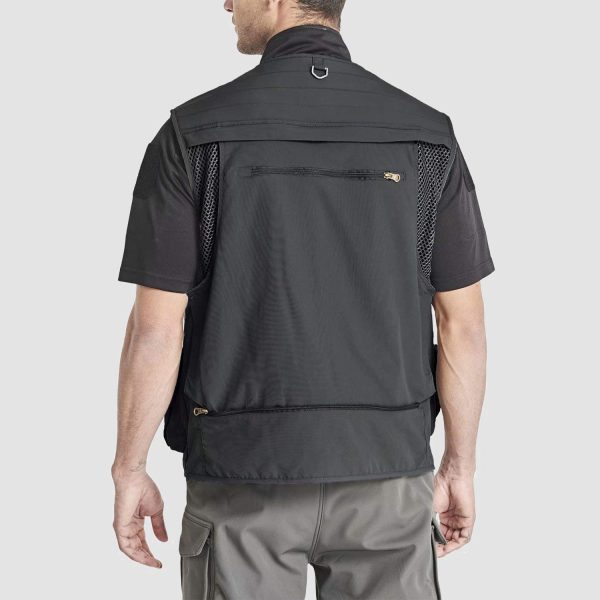 771e1fe38440ba30e699dc370b8e8859b22830ffd5be9e89b70424371ac9f363.jpg Men's Outerwear Vests Mesh Sleeveless Outdoor Work Vest with Multi Pockets Cargo Waistcoat Fishing