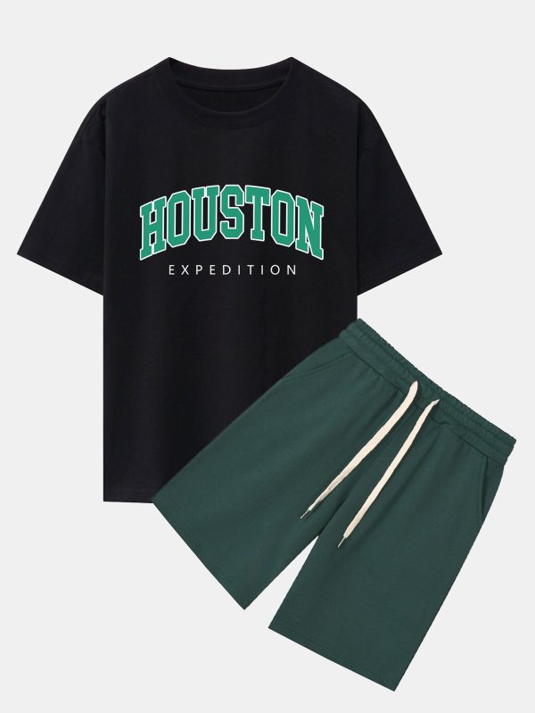 79bdd5c3ce7be1ddbb99c07d9a4037ccaf857021bd088d047d051914049e36bc.jpg Houston Print Drop Shoulder Oversize T-Shirt & Sweat Shorts