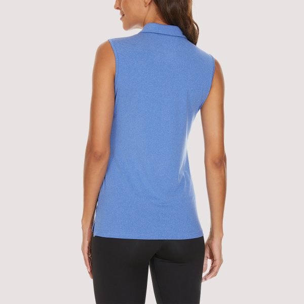 79ffb1983f09436450848f662856d69f609191b81cdc85dcae5f883a96f72874.jpg Women's Polo T-Shirts Sleeveless Tennis Golf Tee Shirts 4-Button