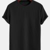 7a010616c56b781164d52b984da6baf4a4a2453e5e1f2d5ae60c4f9dc2a6767d.jpg Muscle Fit Arc Hem Ribbed T-Shirt