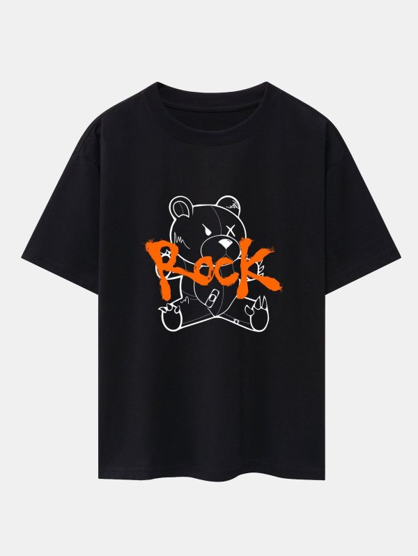 7d10c483d5bc1e91a1525ebf24993e7c4c29e17ccf8b9eb75c48530fdc007855.jpg Rock Back Print Heavy Weight Oversize T-Shirt
