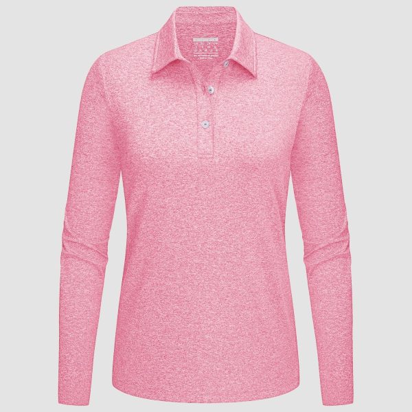 7d8074bf656d581cb6ec92760004615d651c7d1ee2ca95dacc7258b08c902e7d.jpg Women's Polo Shirts Long Sleeve UPF 50+ Sun Protection Golf Shirts Quick Dry Athletic Workout Collared Shirt