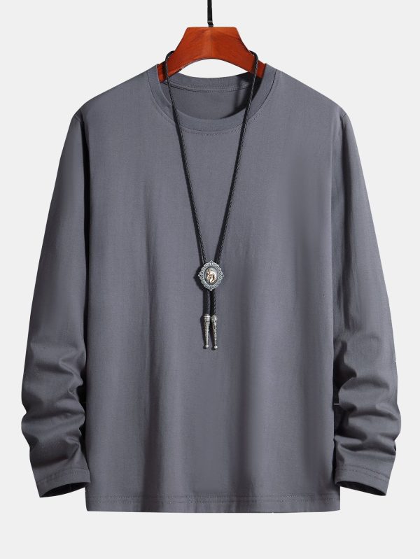 7ea29caa08204ee5796dca62ffffd3a58b4445273cccb2bc6bb9aaeb1e2915c2.jpg Basic Long Sleeve Cotton T-Shirt