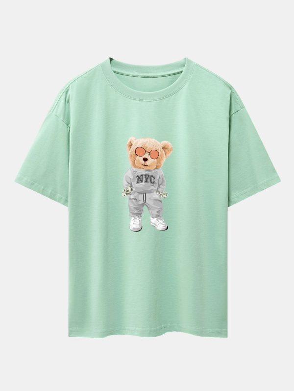 Rich Bear Print Heavy Weight Oversize T-Shirt