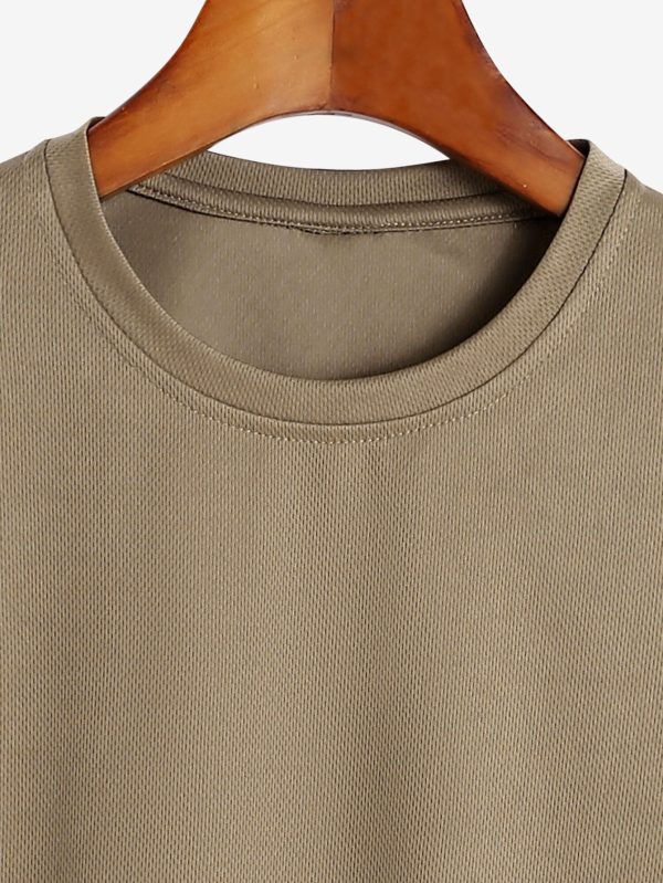 83190d5967e78031eb1dbed13a45aeee03a21541a9719acc3d533df6f1658aae.jpg Muscle Fit Arc Hem Mesh T-Shirt