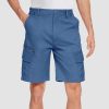 873cbe78b1ab60e50df314d2f6a56665ed772dee66046f6a215a4b3a4adca3ab.jpg Men Classic Cargo Lightweight Many Pockets Work Elastic Waist Casual Cotton Comfortable Shorts
