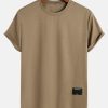 8a064f03b8234215e22b924654f845b1dcfa0ede5860b3b664a3eae11b761532.jpg Muscle Fit Arc Hem Mesh T-Shirt