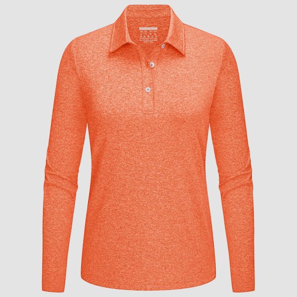 8a5cd7dd1e17c3c684d2d04d450a92580b268cc95397f06d967ccd699a0da78d.jpg Women's Polo Shirts Long Sleeve UPF 50+ Sun Protection Golf Shirts Quick Dry Athletic Workout Collared Shirt