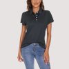 8feb122beb63c764fb56352e6a96aa5975b7650bbc34e35035000702f26b3b13.jpg Women's Polo T-Shirts 4-Button Moisture Wicking Athletic Tee Shirts
