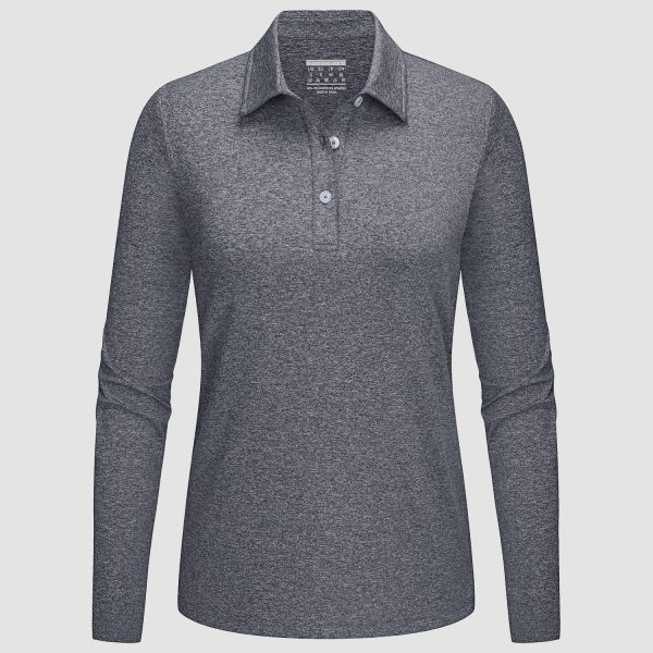 9066f5b638167f5fff50259acbec835ad123adac600ca932cc48527a48c776ab.jpg Women's Polo Shirts Long Sleeve UPF 50+ Sun Protection Golf Shirts Quick Dry Athletic Workout Collared Shirt