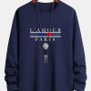 9210a810bc7f1b1963d94f1b754fccd20403f94dc65ab3a2d43ccd9dde201734.jpg Long Sleeve Paris Slogan Print Cotton T-Shirt