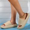 94506e6b3c50b9c88b39b9c436ed51eacefee1efa4c96184b0c05b11aae63534.jpg Women Beige Soft Thick Bottom Slides, Anti-slip Bathroom Slippers