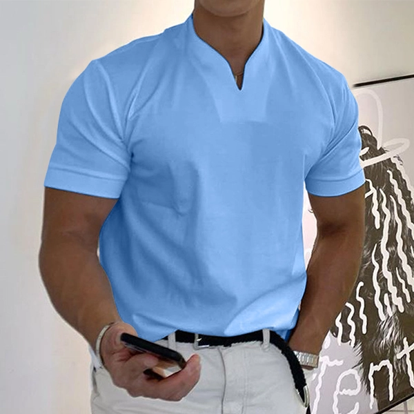 Gentleman business pocket short-sleeved fitness T-shirt