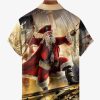 97f31cdb307cce5d514857b0ad1b57f55de89eb42267798fa0be48e05810fe81.jpg Christmas Pirate Santa Chest Pocket Short Sleeve Hawaiian Shirt