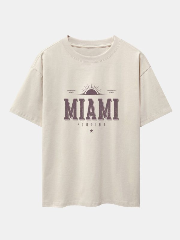 98e329ae7a1e18d9864c8c39a10538ce64b8b8c62b278197db4b42c85b190a45.jpg Vintage Miami Letter Print Heavy Weight Oversize T-Shirt