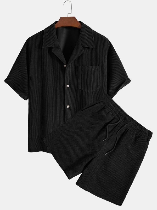 9aa7adeb7c67e01d3d6d04d386867af0aa4d3571fa4e40d4f7a75f99e5b951aa.jpg Short Sleeve Corduroy Boxy Shirt & Corduroy Shorts