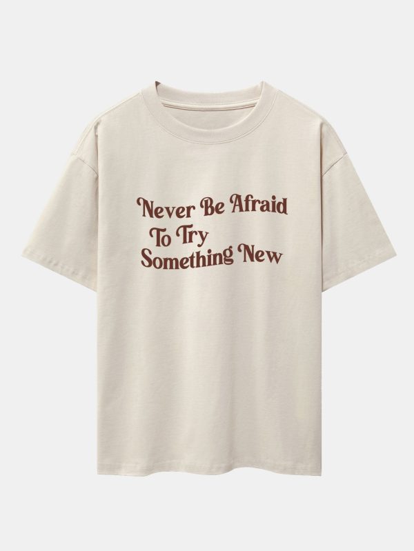 a05563a934015a5f3a0450144ca320a1bf987216bbbd52d101f350c6ba65d934.jpg Slogan Print Drop Shoulder Oversize T-Shirt