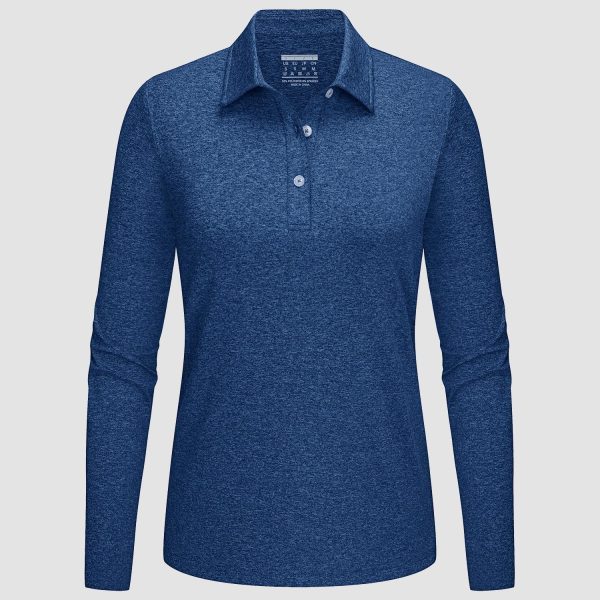 a0b6204041a2885bfb7df4c5754aabec95649842490d3b94581ee7601781d98e.jpg Women's Polo Shirts Long Sleeve UPF 50+ Sun Protection Golf Shirts Quick Dry Athletic Workout Collared Shirt