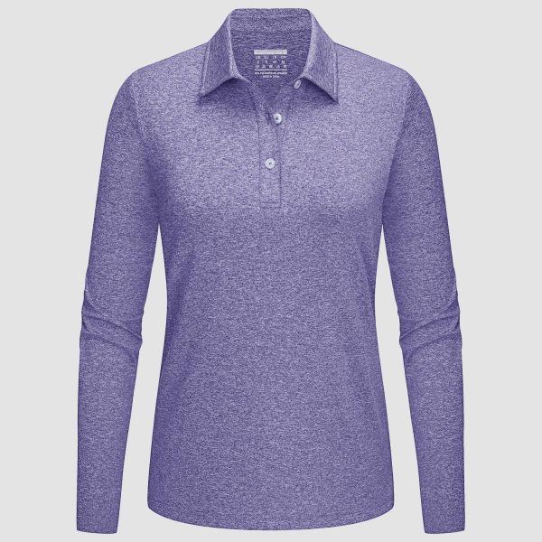 a1799eb7e9531a15d668112c69e447e0f3534f3c8fde9f71a32ecafe887989b2.jpg Women's Polo Shirts Long Sleeve UPF 50+ Sun Protection Golf Shirts Quick Dry Athletic Workout Collared Shirt