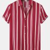 a431305aba5408ab533a8d5c2cd375d002cea2fba7048f182448f39ff6d2c863.jpg Stripe Print Button Up Shirt & Swim Shorts