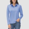 a45f80a443692e7f7685c24a484b1f4575d2be1f2fbcf6f52a9ca25702b385b5.jpg Women's Polo Shirts Long Sleeve UPF 50+ Sun Protection Golf Shirts Quick Dry Athletic Workout Collared Shirt