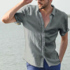 a50f23afe76f1e80f314e56b94cd2851fceb0a474d097abf87ec2de3facd6fc4.png Summer Men's Solid Color Short Sleeve Casual