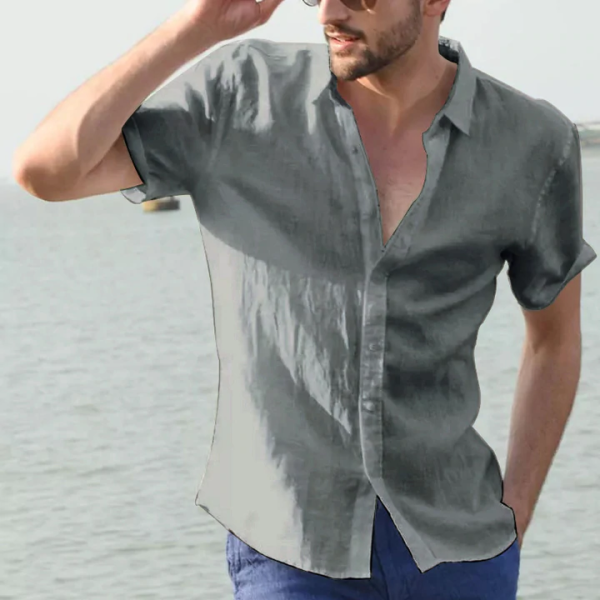 a50f23afe76f1e80f314e56b94cd2851fceb0a474d097abf87ec2de3facd6fc4.png Summer Men's Solid Color Short Sleeve Casual