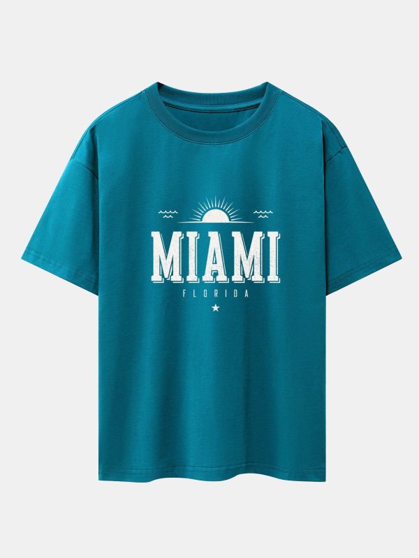 a5ddc3df0c7b7f58b511f645589e9c3e1fcf771fd4e750c740accc8210fc8850.jpg Vintage Miami Letter Print Heavy Weight Oversize T-Shirt