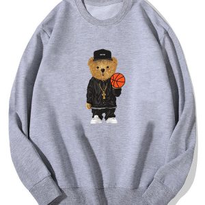 a65dca7e11ffb3c4cc68d0e89c7aafddac3c2201bdc7b182ed6e105173d9abc9.jpg Basketball Bear Print Cotton Sweatshirt
