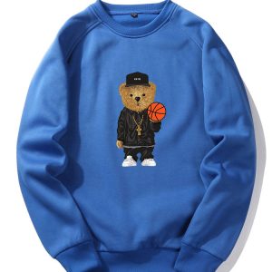 a7a0bce262bb936d3dcc515b2b30de30778eb14474053a0397ac30cd18d81d17.jpg Basketball Bear Print Sweatshirt
