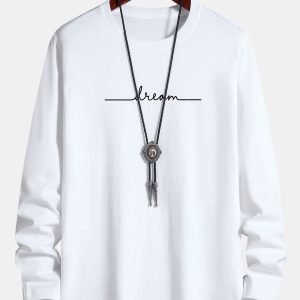 a7d26776de5d8ba0201abb70c98befe2d7e0096e11d4dc9c96f119cf03d4c80c.jpg Long Sleeve Dream Print Cotton T-Shirt