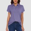 ab07f74e9fba7539b345a58ac382db01d8719e8b46386f0b1e889ee722150044.jpg Women's Polo T-shirt 4 Buttons Casual T-Shirts Quick Dry Short Sleeve Golf Shirt