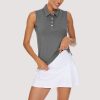 ad1acf1a1da998d00de705115be11ee0d4a4e73150d110ac9f535f6d0af61416.jpg Women's Polo T-Shirts Sleeveless Tennis Golf Tee Shirts 4-Button