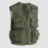 ae7eb690a0de285005a5c64326354e82a8b32f32d0204406ecfa77efde26d351.jpg Men's Outerwear Vests Mesh Sleeveless Outdoor Work Vest with Multi Pockets Cargo Waistcoat Fishing