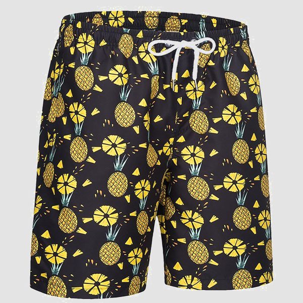Swimming Trunks with Mesh Liner Quick Dry Funny Beachwear Shorts