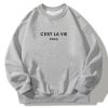 Paris Print Crew Neck Relaxed Sweatshirt